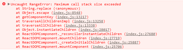 maximum call stack exceed error in react